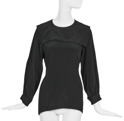 A Comme des Gar&ccedil;ons black wool and silk ensemble, 'Bonding' collection, Autumn-Winter 1986-87 - 7