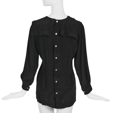 A Comme des Gar&ccedil;ons black wool and silk ensemble, 'Bonding' collection, Autumn-Winter 1986-87 - 8