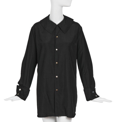 A Comme des Gar&ccedil;ons black wool and silk ensemble, 'Bonding' collection, Autumn-Winter 1986-87 - 9