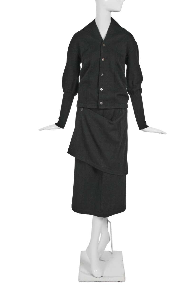 A Comme des Gar&ccedil;ons black wool skirt, 'Bonding' collection, Autumn-Winter 1986-87