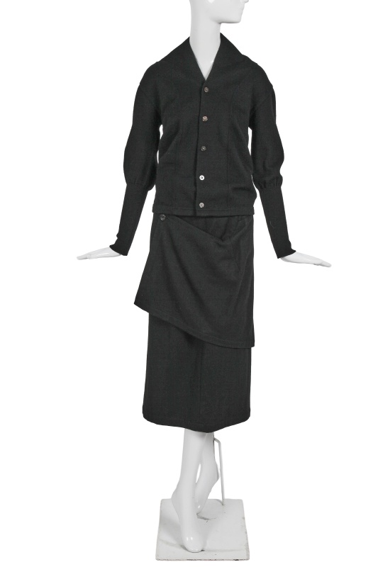 A Comme des Gar&ccedil;ons black wool skirt, 'Bonding' collection, Autumn-Winter 1986-87