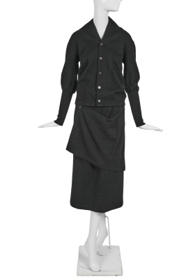 A Comme des Gar&ccedil;ons black wool skirt, 'Bonding' collection, Autumn-Winter 1986-87