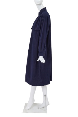 A Comme des Gar&ccedil;ons blue cotton moleskin shirt-dress, 1970s - 2