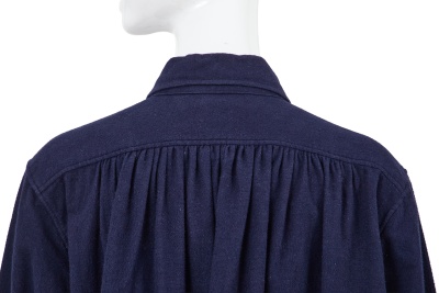 A Comme des Gar&ccedil;ons blue cotton moleskin shirt-dress, 1970s - 4