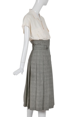 A Comme des Gar&ccedil;ons glen plaid wool skirt, 'Young Chic, No Shoulder' collection, Spring-Summer 1987 - 3