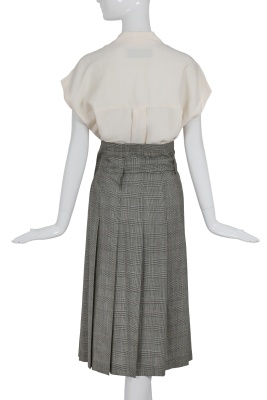 A Comme des Gar&ccedil;ons glen plaid wool skirt, 'Young Chic, No Shoulder' collection, Spring-Summer 1987 - 4