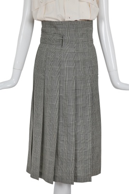 A Comme des Gar&ccedil;ons glen plaid wool skirt, 'Young Chic, No Shoulder' collection, Spring-Summer 1987 - 5