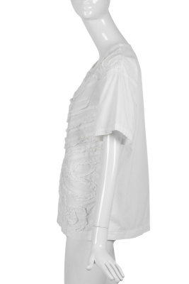 A Comme des Gar&ccedil;ons white cotton t-shirt, probably 'Young Chic, No Shoulder' collection, Spring-Summer 1987 - 2