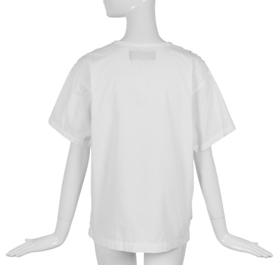 A Comme des Gar&ccedil;ons white cotton t-shirt, probably 'Young Chic, No Shoulder' collection, Spring-Summer 1987 - 3
