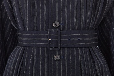 A Comme des Gar&ccedil;ons navy pinstriped wool suit, 'White Shirt + Pants, Khaki, Lili Marleen' collection, Autumn-Winter 1987-88 - 5