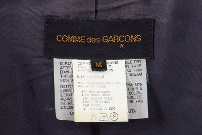A Comme des Gar&ccedil;ons navy pinstriped wool suit, 'White Shirt + Pants, Khaki, Lili Marleen' collection, Autumn-Winter 1987-88 - 8