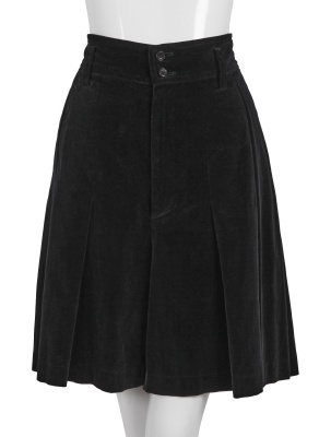 A Comme des Gar&ccedil;ons black velvet and wool ensemble, 'White Shirt + Pants, Khaki, Lili Marleen' collection, Autumn-Winter 1987-88 - 7