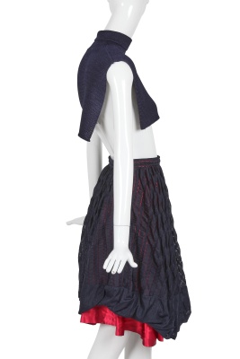 A Comme des Gar&ccedil;ons blue and pink polyester skirt, 'Frontless, Lam&eacute;, Sequins' collection, Spring-Summer 1988 - 5