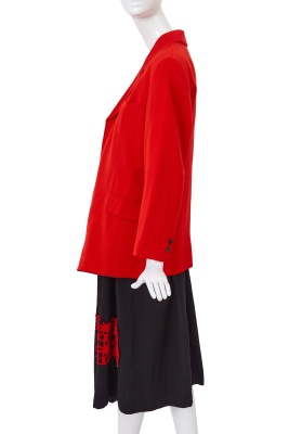 A Comme des Gar&ccedil;ons black and red wool ensemble, 'Red is Black' collection, Autumn-Winter 1988-89 - 3