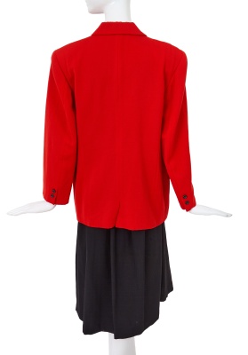 A Comme des Gar&ccedil;ons black and red wool ensemble, 'Red is Black' collection, Autumn-Winter 1988-89 - 4