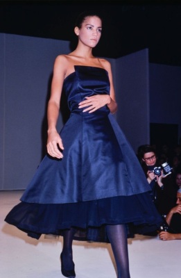 A Comme des Gar&ccedil;ons white satin ball gown, 'Red is Black' collection, Autumn-Winter 1988-89 - 2