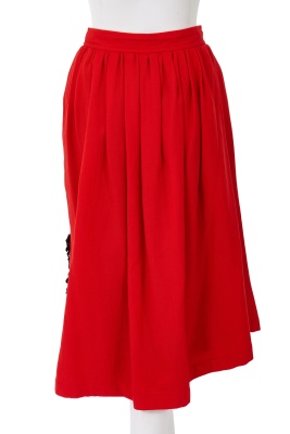 A Comme des Gar&ccedil;ons black and red wool ensemble, 'Red is Black' collection, Autumn-Winter 1988-89 - 14