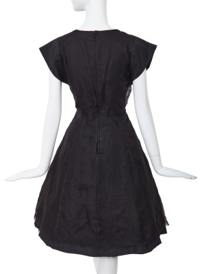 A Comme des Gar&ccedil;ons black silk evening dress, 'Red is Black' collection, Autumn-Winter 1988-89 - 3