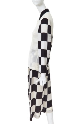 A Comme des Gar&ccedil;ons black and white checked ensemble, 'Movement' collection, Spring-Summer 1989 - 6