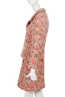 A Comme des Gar&ccedil;ons multicoloured splatter print wool dress and jacket, 'Chic Punk' collection, Autumn-Winter 1991-92 - 2