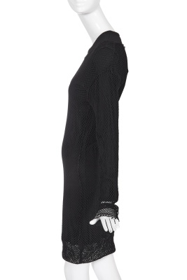 A Comme des Gar&ccedil;ons black mesh and wool jersey dress, 'Chic Punk' collection, Autumn-Winter 1991-92 - 2