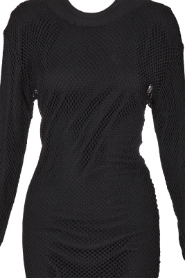 A Comme des Gar&ccedil;ons black mesh and wool jersey dress, 'Chic Punk' collection, Autumn-Winter 1991-92 - 6