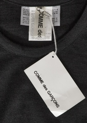A Comme des Gar&ccedil;ons black mesh and wool jersey dress, 'Chic Punk' collection, Autumn-Winter 1991-92 - 7