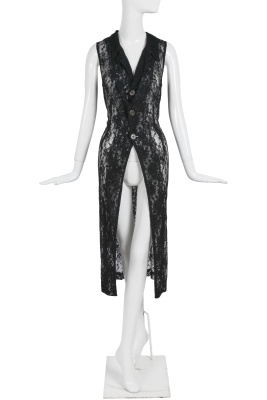 A Comme des Gar&ccedil;ons lace sleeveless tailcoat, 'Lilith' collection, Autumn-Winter 1992-93
