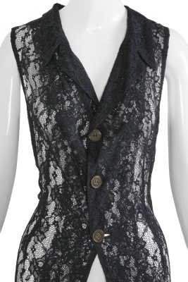 A Comme des Gar&ccedil;ons lace sleeveless tailcoat, 'Lilith' collection, Autumn-Winter 1992-93 - 5