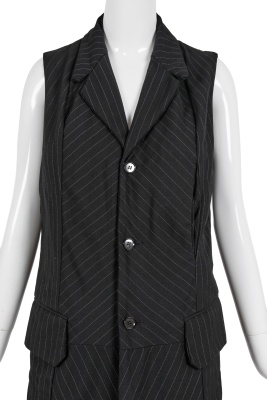 A Comme des Gar&ccedil;ons black pinstriped wool coat-dress, 'Ultrasimple' collection, Spring-Summer 1993 - 4