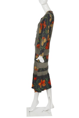 A Comme des Gar&ccedil;ons floral print wool and rayon dress, 'Synergy' collection, Autumn-Winter 1993-94 - 3
