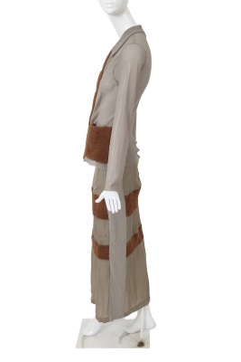 A Comme des Gar&ccedil;ons grey and brown ensemble, 'Synergy' collection, Autumn-Winter 1993-94 - 2