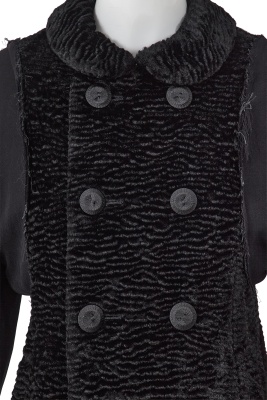 A Comme des Gar&ccedil;ons black rayon and faux astrakhan coat, 'Synergy' collection, Autumn-Winter 1993-94 - 6