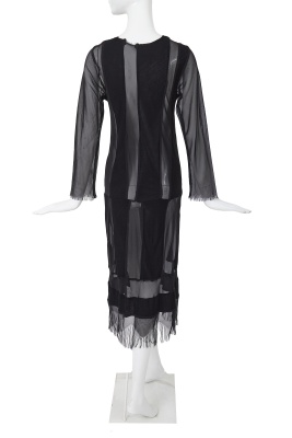 A Comme des Gar&ccedil;ons black chiffon and jersey dress, 'Synergy' collection, Autumn-Winter 1993-94 - 4