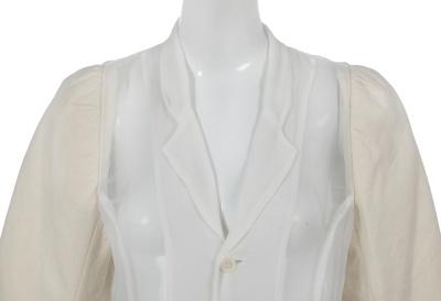 A Comme des Gar&ccedil;ons white chiffon and cotton coat 'Eccentric' collection, Spring-Summer 1994 - 5