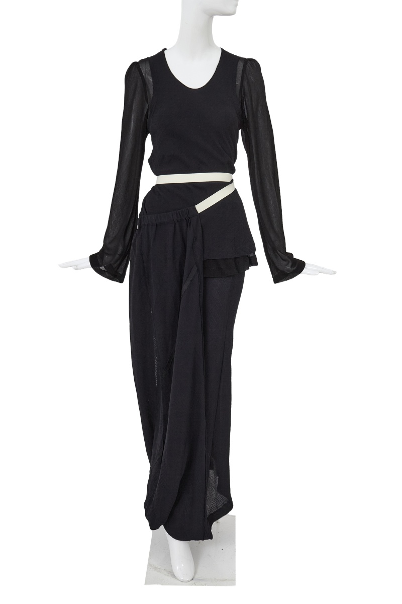 A Comme des Gar&ccedil;ons ink blue and black ensemble, 'Eccentric' collection, Spring-Summer 1994