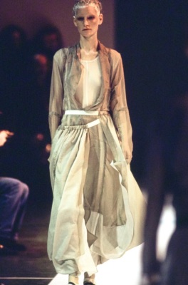 A Comme des Gar&ccedil;ons ink blue and black ensemble, 'Eccentric' collection, Spring-Summer 1994 - 2