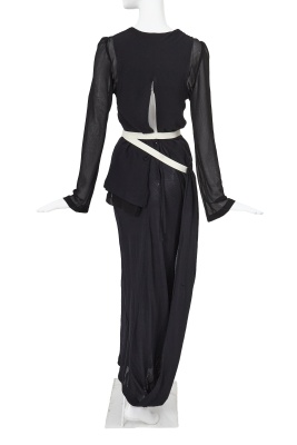 A Comme des Gar&ccedil;ons ink blue and black ensemble, 'Eccentric' collection, Spring-Summer 1994 - 4