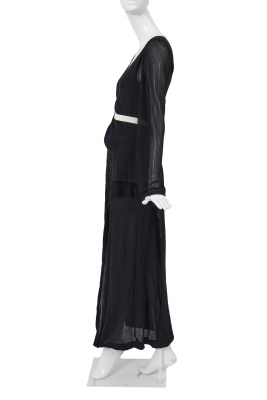 A Comme des Gar&ccedil;ons ink blue and black ensemble, 'Eccentric' collection, Spring-Summer 1994 - 6