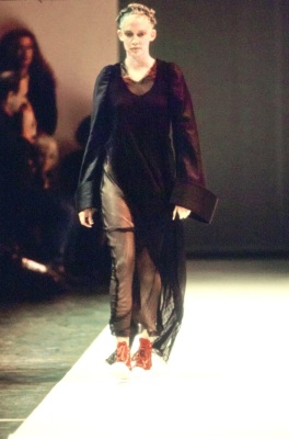 A Comme des Gar&ccedil;ons ink blue and black ensemble, 'Eccentric' collection, Spring-Summer 1994 - 10