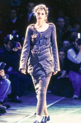 A Comme des Gar&ccedil;ons grey tweed suit, 'Metamorphosis' collection, Autumn-Winter 1994-95 - 2