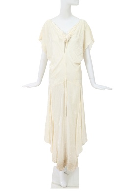 A Comme des Gar&ccedil;ons white velvet dress, 'Metamorphosis' collection, Autumn-Winter 1994-95 - 2