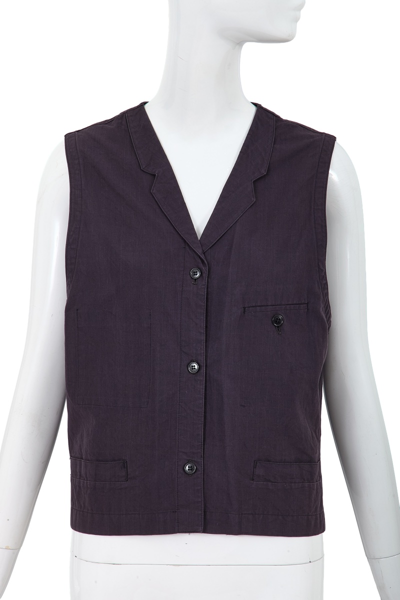 A Comme des Gar&ccedil;ons ink blue cotton waistcoat, 1970s