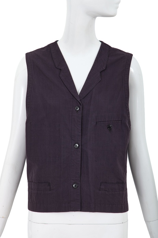 A Comme des Gar&ccedil;ons ink blue cotton waistcoat, 1970s