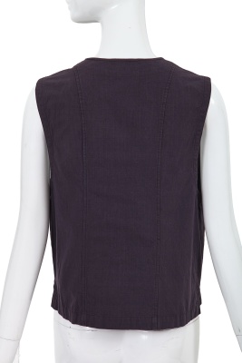 A Comme des Gar&ccedil;ons ink blue cotton waistcoat, 1970s - 3