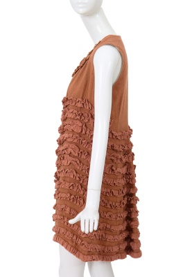 A Comme des Gar&ccedil;ons beige fleeced rayon shift dress, 'Transcending Gender' collection, Spring-Summer 1995 - 3