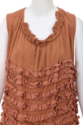A Comme des Gar&ccedil;ons beige fleeced rayon shift dress, 'Transcending Gender' collection, Spring-Summer 1995 - 6