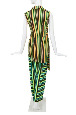 A Comme des Gar&ccedil;ons striped polyester ensemble, 'Kaleidoscope' collection, Spring-Summer 1996 - 4