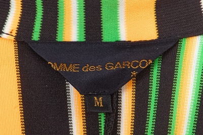 A Comme des Gar&ccedil;ons striped polyester ensemble, 'Kaleidoscope' collection, Spring-Summer 1996 - 7