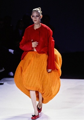 A Comme des Gar&ccedil;ons black polyester ensemble, 'Body Meets Dress - Dress Meets Body' collection, Spring-Summer 1997 - 8
